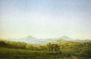 Caspar David Friedrich Bohemian Landscape with the Milesovka oil painting